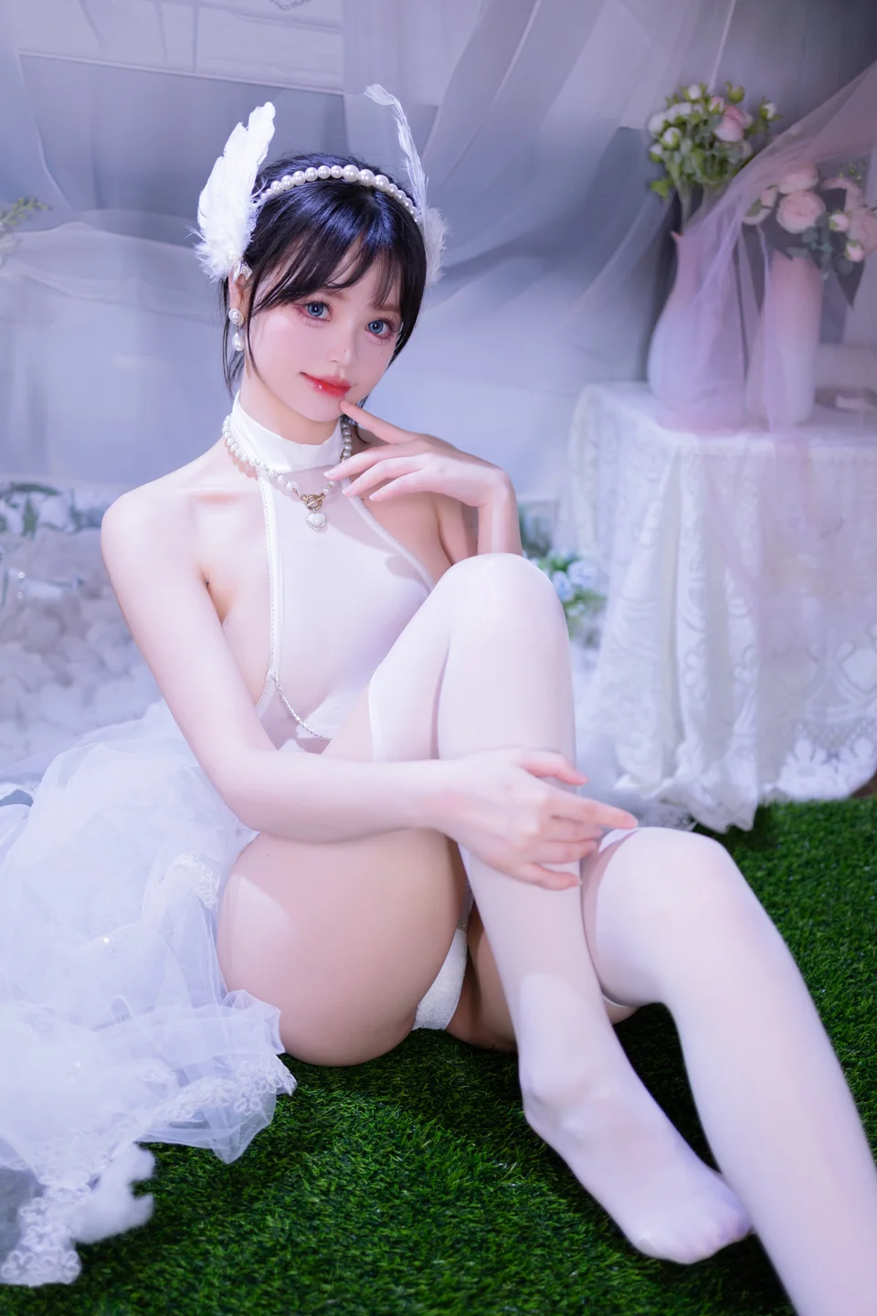星黛鹿鹿 - No.015 白丝花嫁 [53P-576MB] tg@simisebaisi 【丝足阁】039.webp
